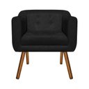 Ver imagem 4 de Kit Namoradeira 2 Lugares e 2 Poltronas Julia Suede Preto - D'Rossi