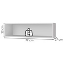 Ver imagem 3 de Armario Aereo Geladeira 79 cm Mara Branco Mobbs