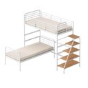 Ver imagem 2 de Beliche com Escada Lateral em Ferro Aço Carbono Tubular Teko Casatema MadeiraOriginals Branco/Fosco/Álamo