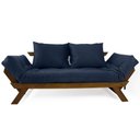 Ver imagem 1 de Sofá Japão Futon Acquablock Madeira Cor Imbuia D33 - Azul Royal