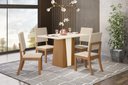 Ver imagem 2 de Mesa Jantar Orus 120 4 Cadeiras Mila Linho - Henn