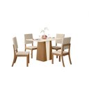 Ver imagem 1 de Mesa Jantar Orus 120 4 Cadeiras Mila Linho - Henn