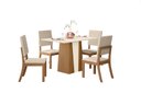 Ver imagem 1 de Mesa Jantar Orus 120 4 Cadeiras Mila Linho - Henn