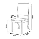Ver imagem 3 de Mesa Jantar Orus 120 4 Cadeiras Mila Linho - Henn