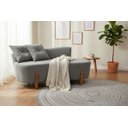 Ver imagem 1 de Namoradeira Sofá Feijão Luna 130cm Orgânica Suede Cinza