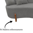 Ver mais imagens de Namoradeira Sofá Feijão Luna 130cm Orgânica Suede Cinza