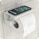 Ver imagem 1 de Porta Papel Higienico Celular Papeleira Ventosa Branco Elg