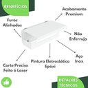Ver imagem 6 de Porta Papel Higienico Celular Papeleira Ventosa Branco Elg