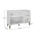 Ver imagem 3 de Balcão para Pia de Cozinha 3 Gavetas 120cm Branco
