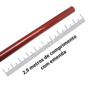 Ver imagem 2 de Kit Varão Para Cortina Alumínio 2,00m X 19mm Emenda Cores:Mogno