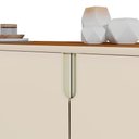 Ver imagem 4 de Buffet Aparador Cannes Z30 Moderno 4 Portas MDP 160cm Off White e Canela Mpozenato