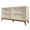 Ver imagem 3 de Buffet Aparador Cannes Z30 Moderno 4 Portas MDP 160cm Off White e Canela Mpozenato