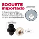 Ver imagem 3 de Cúpula de Abajur 30x15x45cm Tecido Algodão Soquete Importado Ref 24
