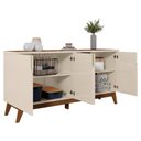 Ver imagem 5 de Sala de Jantar com Cristaleira Paraty e Buffet Aparador Recife Off White/amêndoa - Mobler