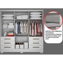Ver imagem 3 de Guarda Roupa Casal 6 Portas 6 Gavetas Encant SEM Espelho Novo Horizonte Cor Cumaru Fendy