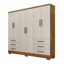 Ver imagem 1 de Guarda Roupa Casal 6 Portas 6 Gavetas Encant SEM Espelho Novo Horizonte Cor Cumaru Fendy