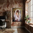 Ver imagem 2 de Quadro Decorativo Caboclo Pena Branca - 70x50cm:moldura Preta