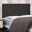 Ver imagem 2 de Cabeceira Painel Queen 1,60m Esmeralda Suede Preto - Pallazio