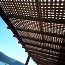 Ver imagem 4 de Placa de Forro De Bambu Trama Aberta Para Pergolado 1x1,5mt