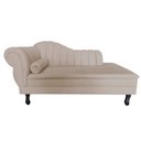 Ver imagem 3 de Recamier Decorativo Divã Amsterdã 147cm Lado Direito Suede Bege