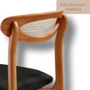 Ver imagem 5 de Conjunto com 2 Cadeiras Premium em Madeira Maciça Monaco Marrom Linho Preto/Imbuia Natural