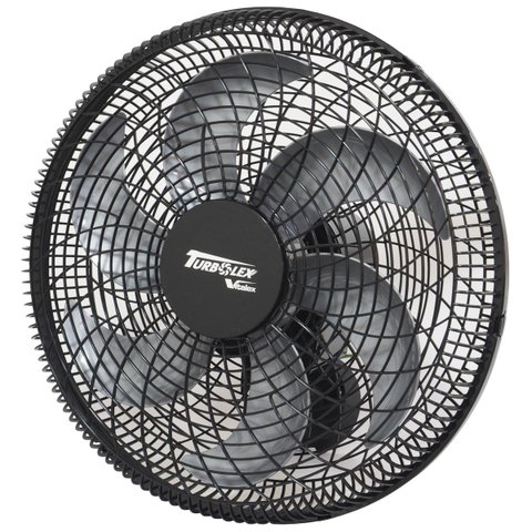 Ventilador Parede 50cm Plástico 200W Preto Industrial Turbo Turbão 6 Pás Bivolt 110V 220V Vitalex P5