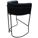 Ver imagem 6 de Banqueta Alta com Encosto Betina Base Preto Fosco Corano Preto - Nexta Casa