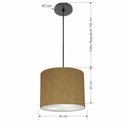 Ver imagem 2 de Lustre Luminária Pendente Vivare Free Lux Pe-4105pr Cúpula em Tecido 20x22cm