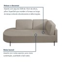 Ver imagem 7 de Sofá Living Orgânico 2 Lugares 175cm Base de Ferro Braço Lado Direito Norten Veludo Bege Claro