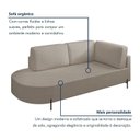 Ver imagem 4 de Sofá Living Orgânico 2 Lugares 175cm Base de Ferro Braço Lado Direito Norten Veludo Bege Claro