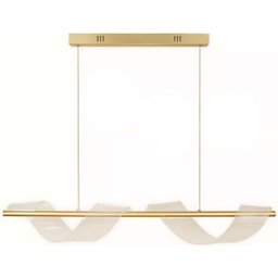 Pendente Linear Espiral Rose Gold Led 20w 3 Temperaturas 3000k 4000k 6500k Bivolt 90cm - 1