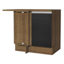 Ver imagem 1 de Balcão Armário de Cozinha de Canto 1 Porta Rustic/Preto Glamy Madesa
