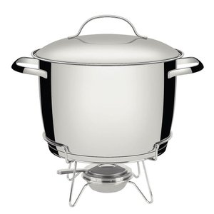 Rechaud Tramontina Allegra em Aço Inox Fundo Triplo com Fogareiro e Tampa de Inox 7,8 L 65650680