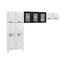 Ver imagem 7 de Kit de Cozinha Completa 3 Peças Star New (2 Armários + 1 Paneleiro) Cpt106 Branco/preto - Telasul