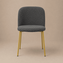 Ver imagem 1 de Cadeira Elegance Ayla Base de Ferro Diversas Cores Jantar Penteadeira Salão Recepção - Boucle Cinza 