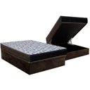 Ver imagem 1 de Cama Box Baú Casal: Colchão Espuma D33 Ortobom / EP ISO 100 Ultra Firme + Base CRC Suede Brown(