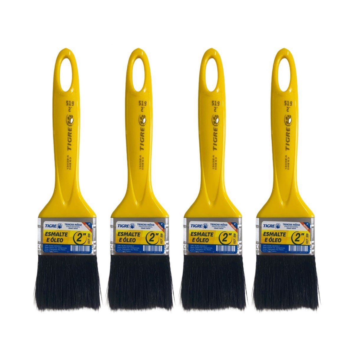 Kit 4 Trincha Pincel P/ Pintura Tinta Esmalte Óleo 2'' Tigre ...