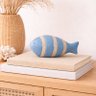 Escultura Decorativa Cerâmica Peixe (azul/bege) 9x19x9cm - 1