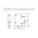 Ver imagem 4 de Kit 2x Disjuntores Monopolares Weg 25a 5ka Curva C Din Mdw-c25