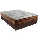 Ver imagem 1 de Cama Box Marrom e Colchão Anjos Star Pillow In Molas Ensacadas Casal Anjos