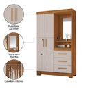 Ver imagem 6 de Guarda-roupa Solteiro com Espelho e 2 Portas