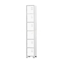 Ver imagem 1 de Armário Roupeiro de Aço 6 Portas para Vestiário Academia Locker Branco com Chave