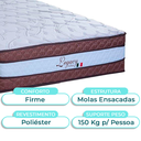 Ver imagem 2 de Kit Cabeceira + Cama Box Bau + Colchão Solteiro Molas Ensacadas Legaccy Paropas