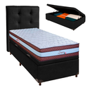 Ver imagem 1 de Kit Cabeceira + Cama Box Bau + Colchão Solteiro Molas Ensacadas Legaccy Paropas