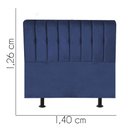 Ver imagem 3 de Cabeceira Estofada Kiara 140cm Casal Box Quarto Suede Azul Marinho - Ahazzo Móveis
