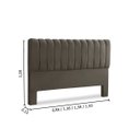 Ver imagem 3 de Cabeceira Cama Box King Size Estofada Madeira Ômega:brida