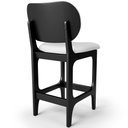 Ver mais imagens de Kit 05 Banquetas Baixa Bar Cozinha Sala Jantar Fixa Betta L02 Preto Facto Branco - Lyam Decor Banque