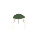Ver imagem 1 de Mesa Lateral 56cm de Apoio para Sala Multiuso 100% Mdf Cor:musgo com Dourado