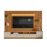 Conjunto Rack e Painel 1 Modulo Lateral Ouro Preto Linea Brasil - 1