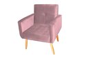 Ver imagem 2 de Poltrona Decorativa Havana Turkey Rosa F447 - Matrix